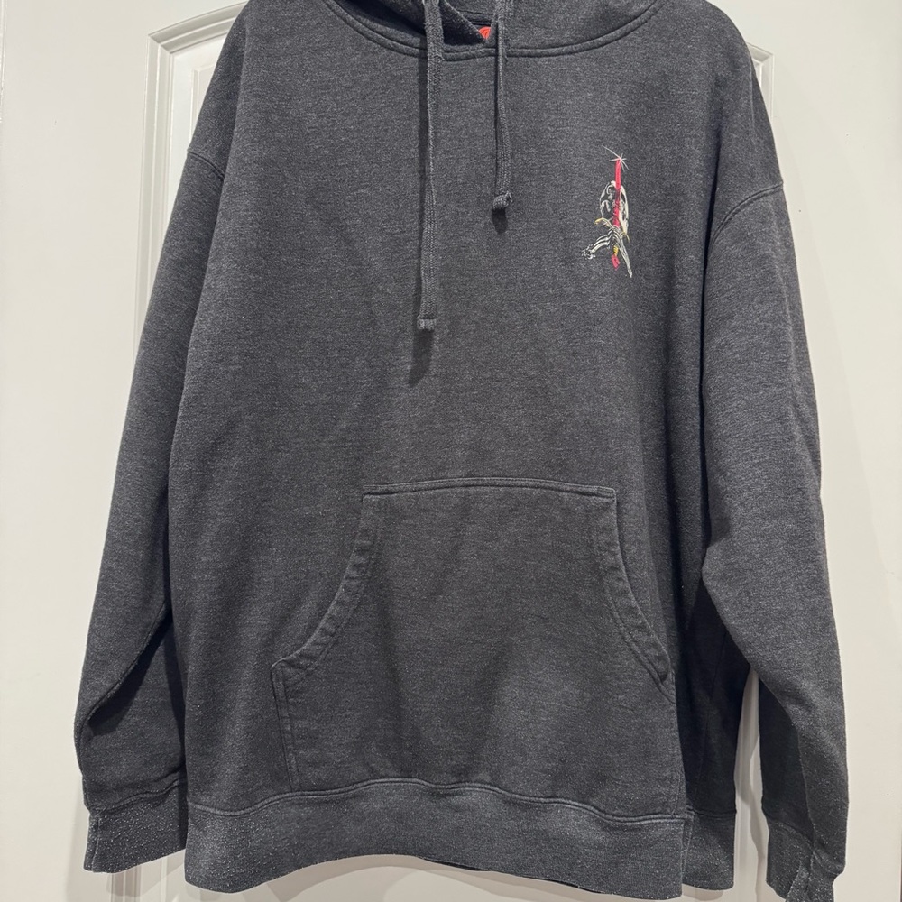 Powell Peralta Skateboard Jacket Skull and Sword Gray Men Hoodie Size XL
